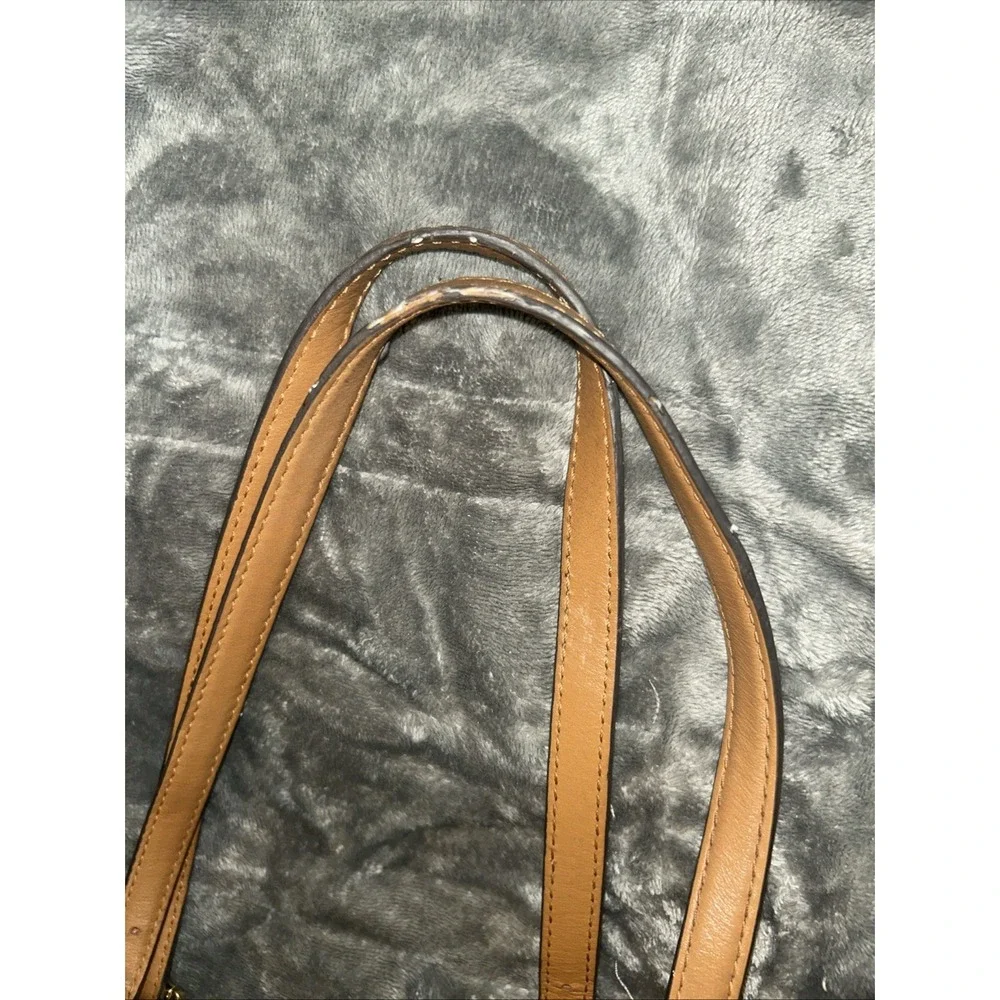 Michael Kors Jet Set Travel Large Mk Signature Logo Tote Handbag Brown 30S11T4B